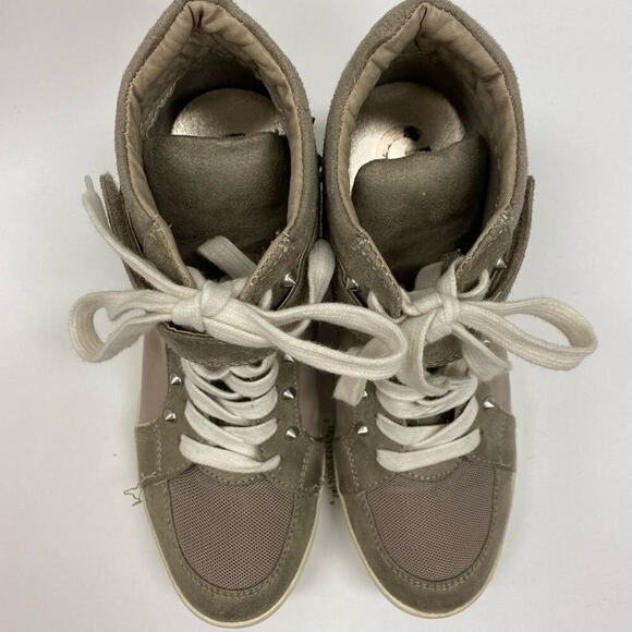 G by Guess Pop Star Suede Studded Wedge Sneakers - Picture 3 of 11